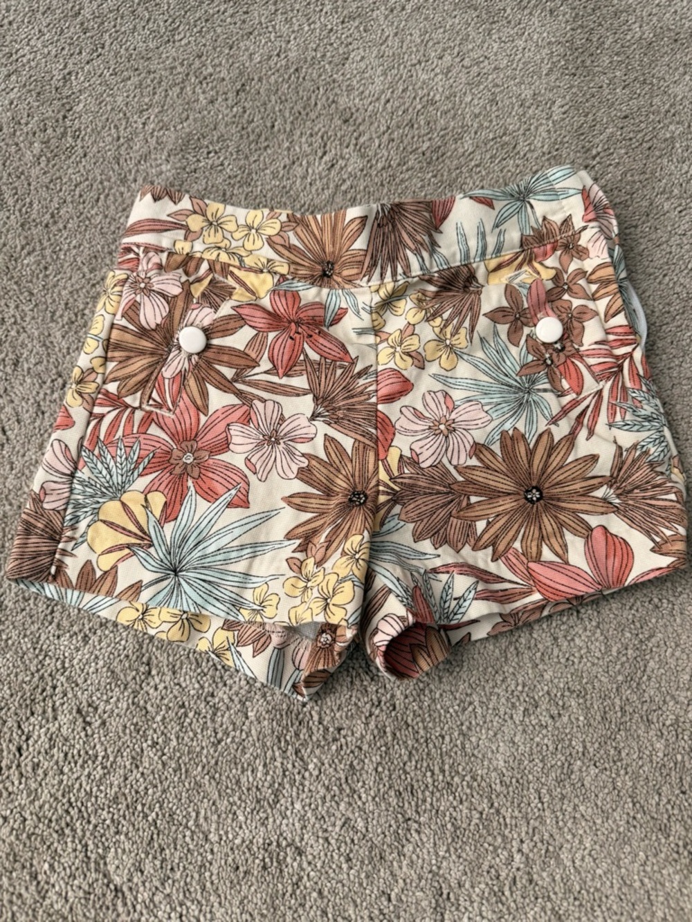 Janie and Jack toddler girl floral print shorts